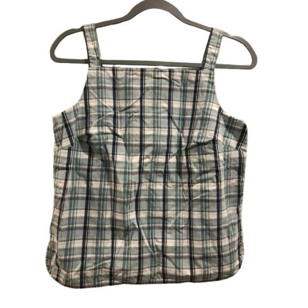 Women's Small Sleeveless Top Sonoma Plaid Zips in back